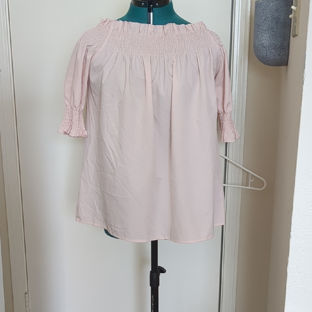 Women's Off-Shoulder Pink Blouse. Great for renfaire! fairy core cottage core